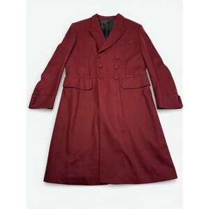 Alexander McQueen Mens 44 US Double Breasted Coat Cashmere Silk Italy